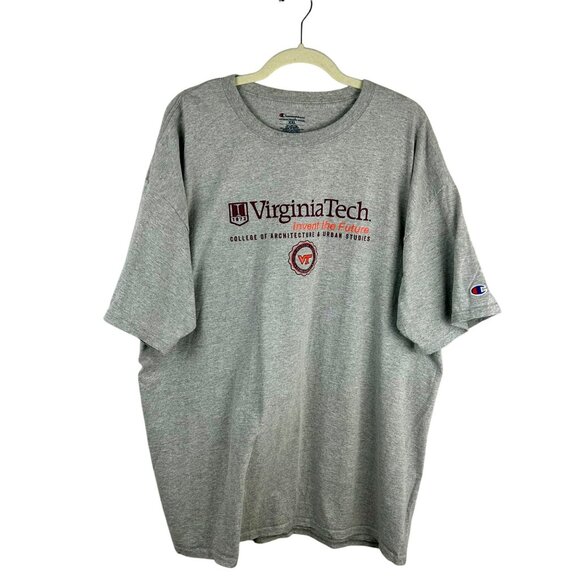 Champion Virginia Tech VT Architecture Urban Studies Shirt Unisex‎ XXL Gray - Picture 1 of 7